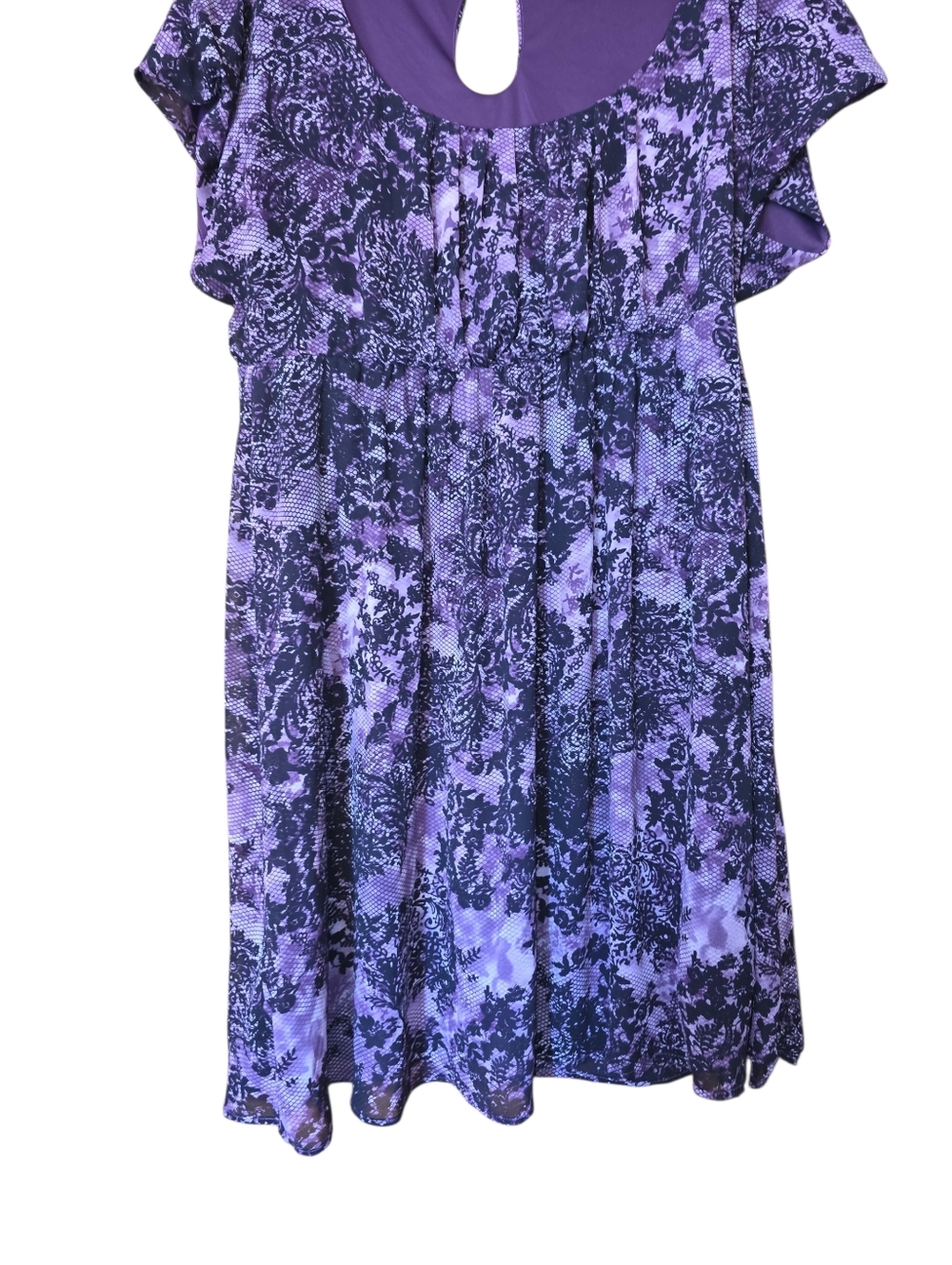 Torrid Purple Black Scoop Neck Dress - Picture 3 of 5